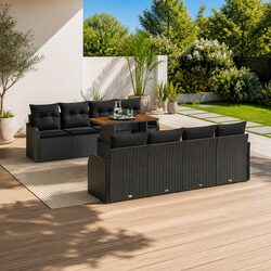 Concise 9-Piece Garden Sofa Set: Stylish and Durable