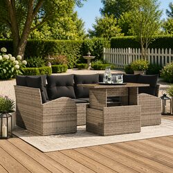 Efficient 7-Piece Garden Sofa Set with Storage Options
