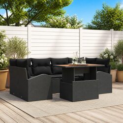 7-Piece Modular Garden Sofa Set with Storage Features