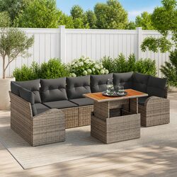 Compact 8-Piece Garden Sofa Set with Storage