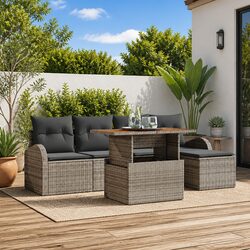 Get Comfortable with this Modular 6 Piece Garden Sofa Set