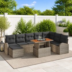 Compact and Stylish 9-Piece Garden Sofa Set