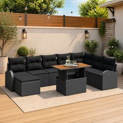 Compact and Stylish 9 Piece Garden Sofa Set