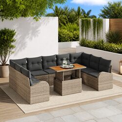 Concise Modular Garden Sofa Set for Outdoor Use