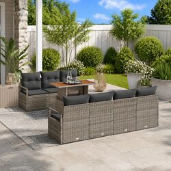 Quality 8-Piece Modular Garden Sofa Set with Storage