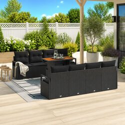 Compact and Comfortable 9-Piece Outdoor Sofa Set