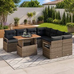 Comfortable 9-Piece Outdoor Sofa Set for Your Enjoyment