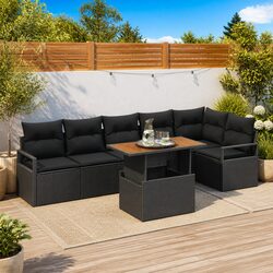 Compact 7-Piece Modular Sofa Set for Outdoors