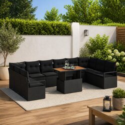 Compact and Stylish 11-Piece Modular Garden Sofa Set