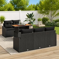 Sleek and Stylish 6-Piece Modular Garden Sofa Set