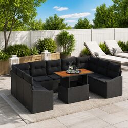 Compact 10-Piece Outdoor Sofa Set with Storage Options