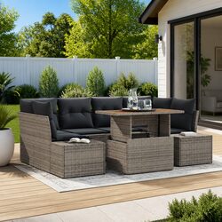 Concise 7-Piece Modular Outdoor Sofa Set
