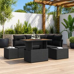 Concise 5-Piece Outdoor Sofa Set with Storage