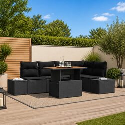 Compact 6 Piece Modular Sofa Set for Gardens