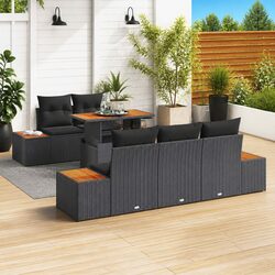 Compact and Stylish 6-Piece Outdoor Sofa Set