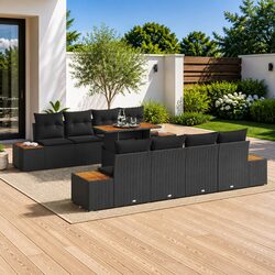 Concise Overview: 9-Piece Modular Garden Sofa Set