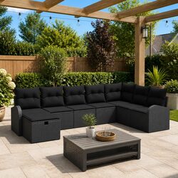 Compact and Confident Outdoor Sofa Set