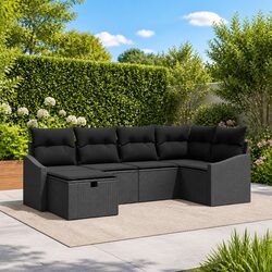 Concise Modular Outdoor Sofa Set - 6 Pieces