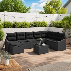 Compact and Stylish 9-Piece Outdoor Sofa Set