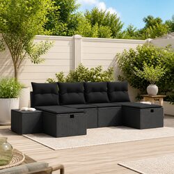 Compact and Effective 6-Piece Garden Sofa Set