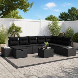 Compact and Stylish 9-Piece Outdoor Sofa Set
