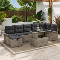 Modular 8-Piece Garden Sofa Set – Durable and Stylish