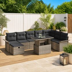Compact and Stylish 9 Piece Garden Sofa Set