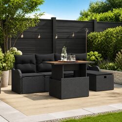 Compact and Stylish 6-Piece Outdoor Garden Sofa Set