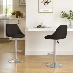 Adjustable Bar Stools in Black, 2-Pack