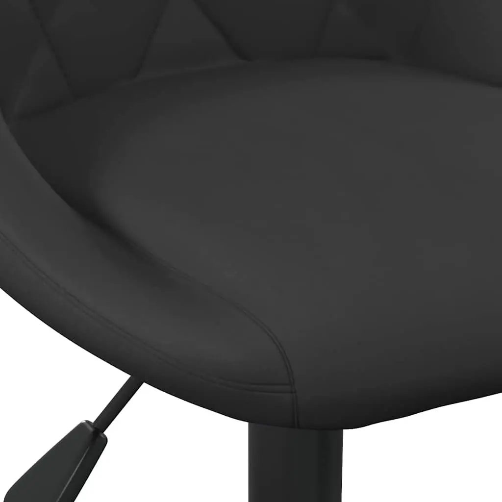 Bar Stool Black Velvet Swivel Height Adjustable Counter Chair Footrest
