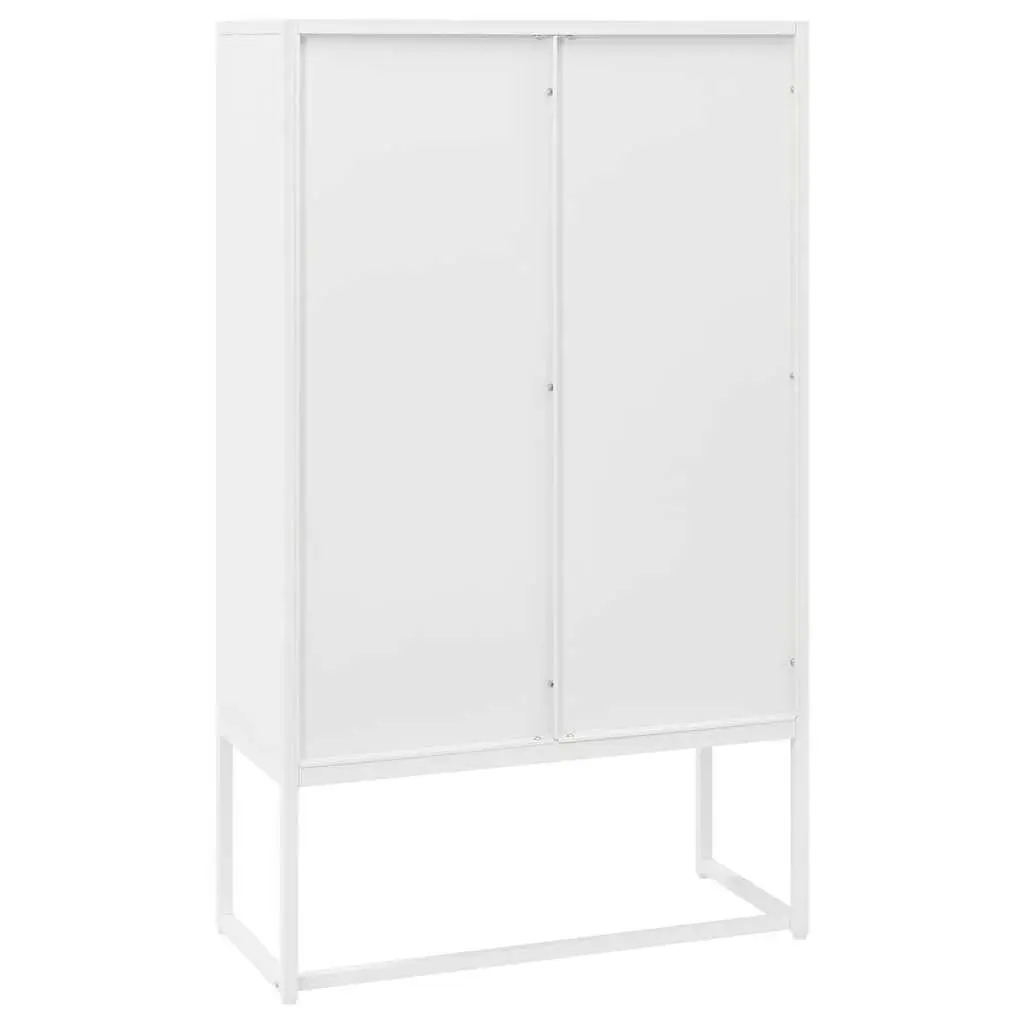 White Storage Highboard Cabinet with Doors Shelving Unit Home Furniture