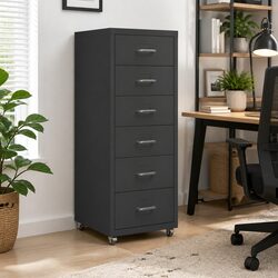 Mobile Filing Cabinet with 6 Drawers