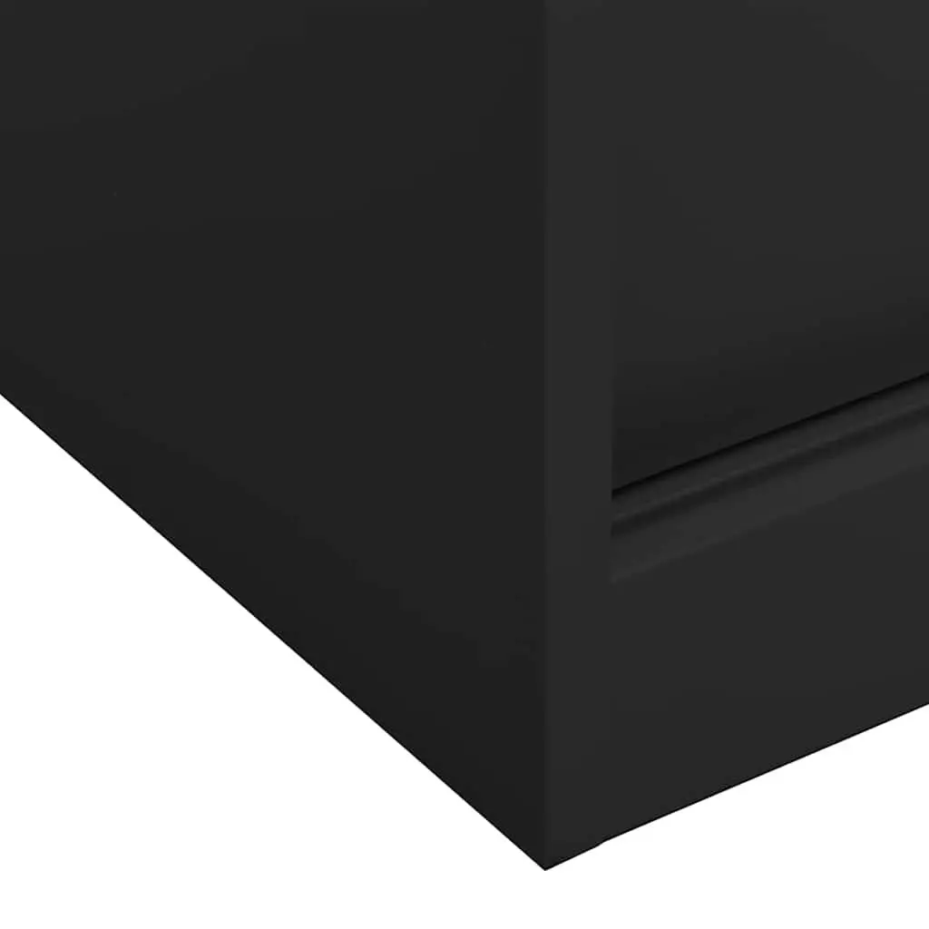 Office Storage Cabinet Anthracite Adjustable Shelves Sliding Door