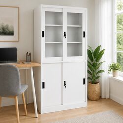 Compact Office Storage Cabinet with Security Features