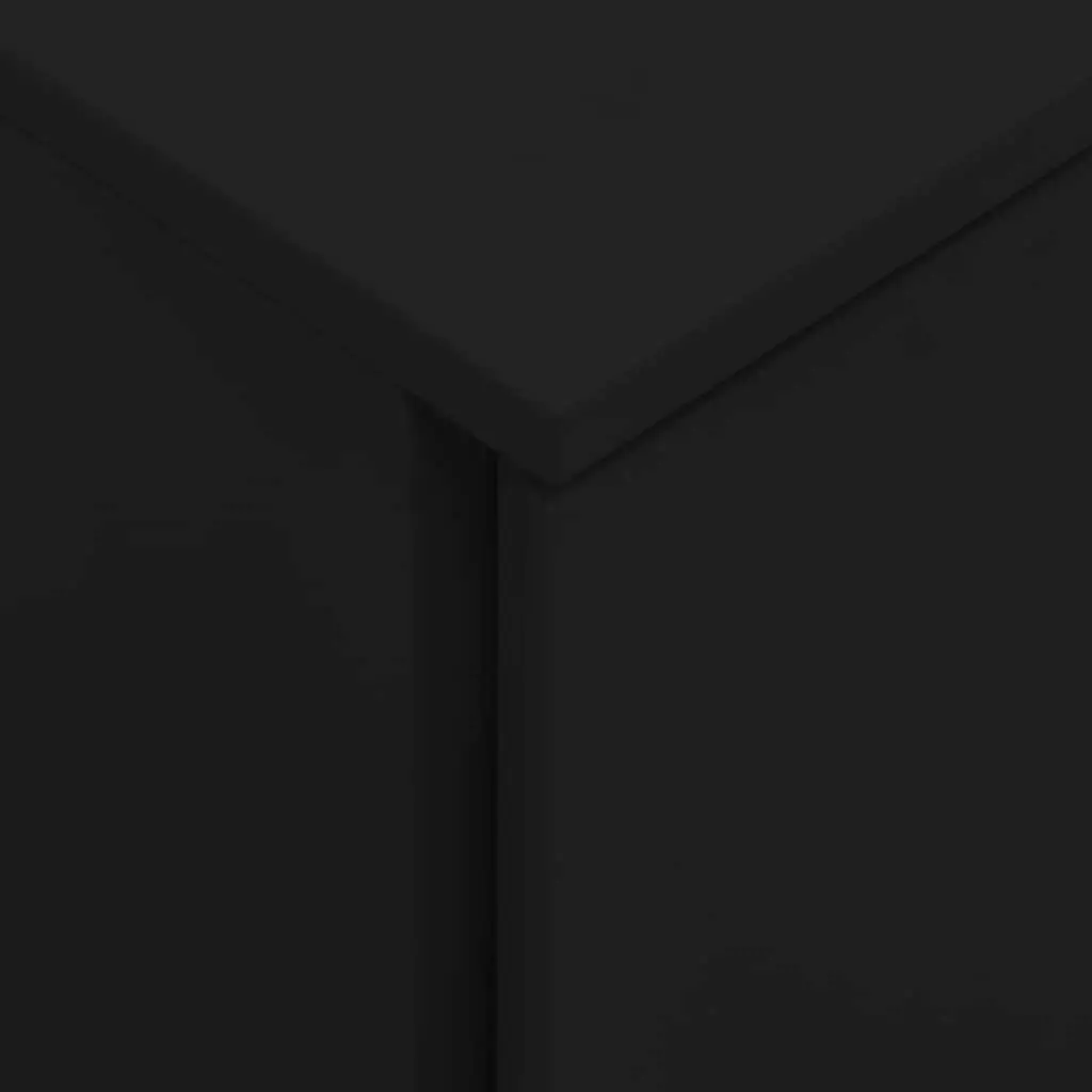 Mobile File Cabinet Black Steel 3 Drawer Lockable with Pencil Tray