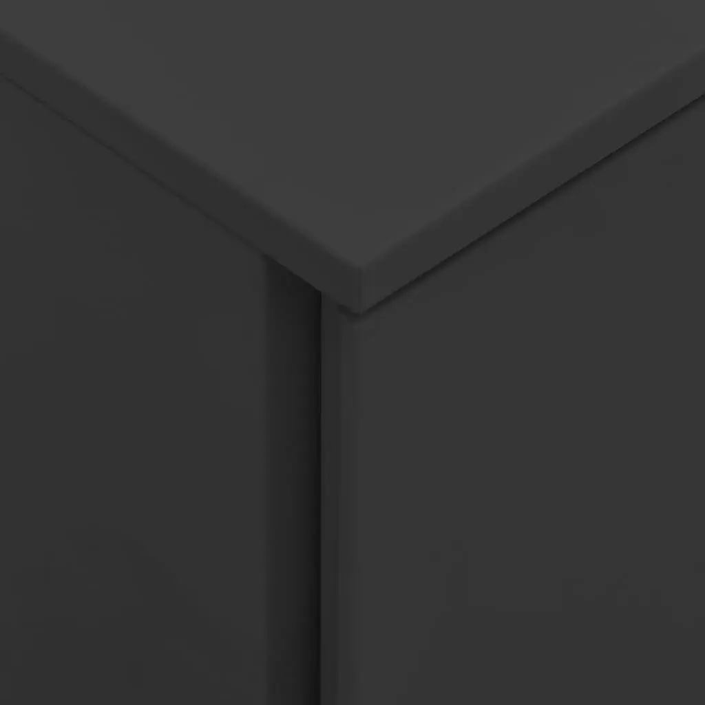 Mobile Filing Cabinet Anthracite 3 Drawer Steel Office Storage with Locks