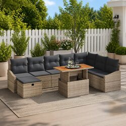Invite Comfort with This 9-Piece Outdoor Sofa Set