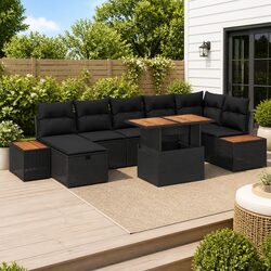 Compact and Modern 8-Piece Garden Sofa Set