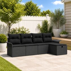 Concise 5-Piece Modular Garden Sofa Set