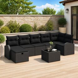 Modular 8-Piece Outdoor Lounge Set for Comfort