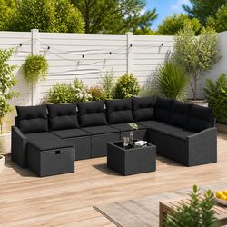 Compact and Reliable 8-Piece Outdoor Sofa Set