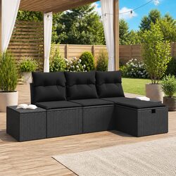 Concise Design of the 4-Piece Outdoor Sofa Set