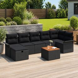 Concise and Stylish 8-Piece Garden Sofa Set
