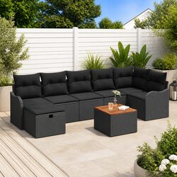 Compact Outdoor Garden Sofa Set 8-Piece Collection
