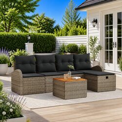 Compact and Stylish 6 Piece Outdoor Sofa Set
