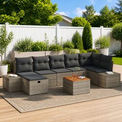 Compact and Stylish 8 Piece Outdoor Sofa Set