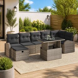 Compact and Functional 8-Piece Outdoor Sofa Set