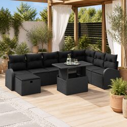 Compact and Stylish 9-Piece Outdoor Sofa Set