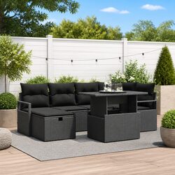 Efficient 7-Piece Modular Garden Sofa Set