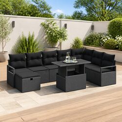 Concise 9-Piece Modular Garden Sofa Set